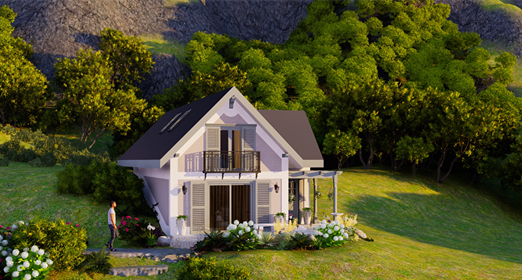 French Country Stone House by the Lake